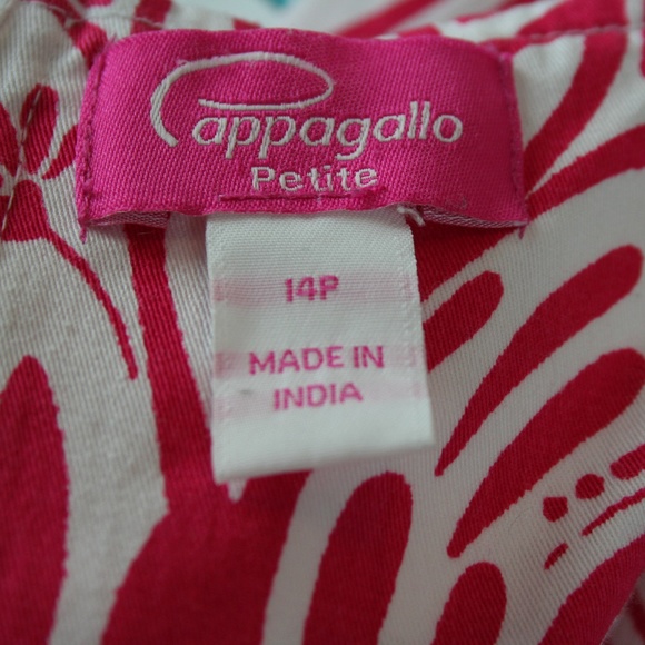 Pappagallo Floral Dress In Pink and White - Picture 4 of 7